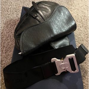 Dior Oblique Galaxy Leather Saddle Bag